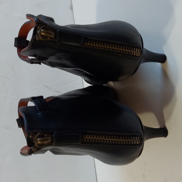 Givenchy Zipper Back T Strap Black Open Toe Short Boot Good Condition 37.5 - Picture 8 of 14